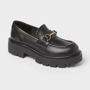 Wild Fable Womens Chapman Loafers - Black 6 NWT Chunky